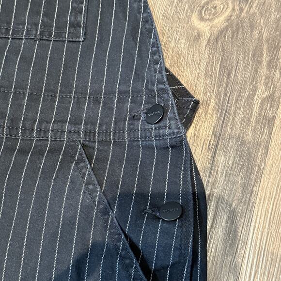 Dickies Overalls Black Pinstripe Workwear Carpenter Utility Pants Womens Medium - Picture 6 of 10